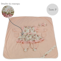 SAIDA MATERNIDADE POMPOM SALMON MENINA - comprar online