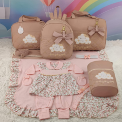 KIT BOLSA MATERNIDADE 5 P NUVEM NUDE + SAIDA MATERNIDADE MENINA na internet