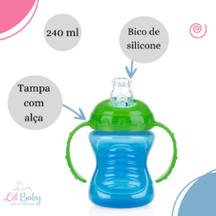 COPO DE TREINAMENTO COM ALÇA E SUPER BICO DE SILICONE 240ML - comprar online
