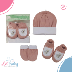 KIT PANTUFA LUVA E TOUCA MENINA - Let Baby Bolsas De Maternidade