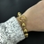 Pulsera de acero gold grande con bolitas - Cierre marinero - comprar online