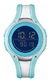 Reloj Reebok digital de dama con malla de silicona blanca y celeste - comprar online