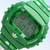 Reloj Adidas digital unisex con malla de silicona verde.