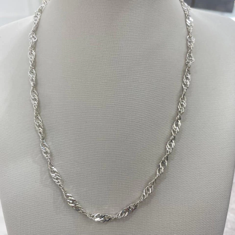 Cadena singapur de plata 925 - 45cm