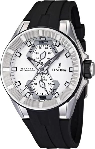 Reloj Festina de hombre con malla de silicona negra. Con cronógrafo. - comprar online