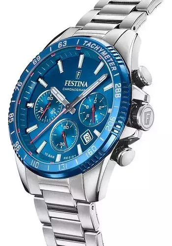 Reloj Festina de hombre con malla de acero. Con cronógrafo.