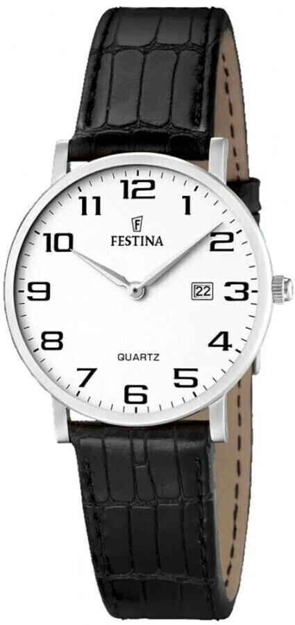 Reloj Festina de dama malla de cuero negra - comprar online