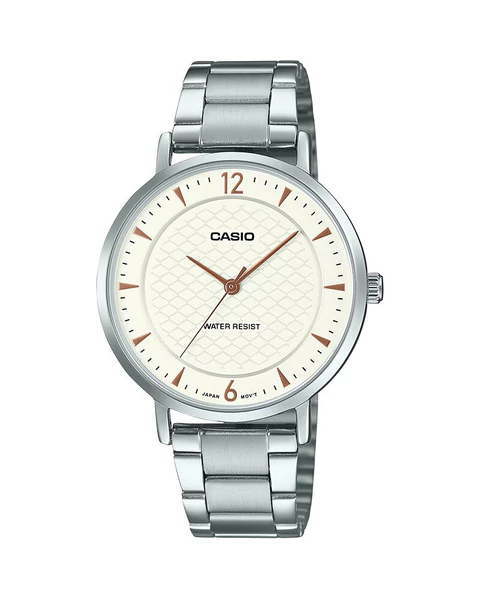 Reloj Casio de dama con malla de acero