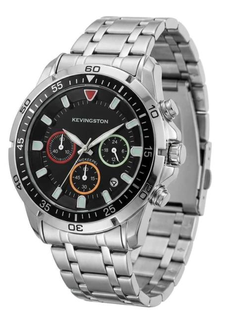 Reloj Kevingston cronógrafo con malla de acero