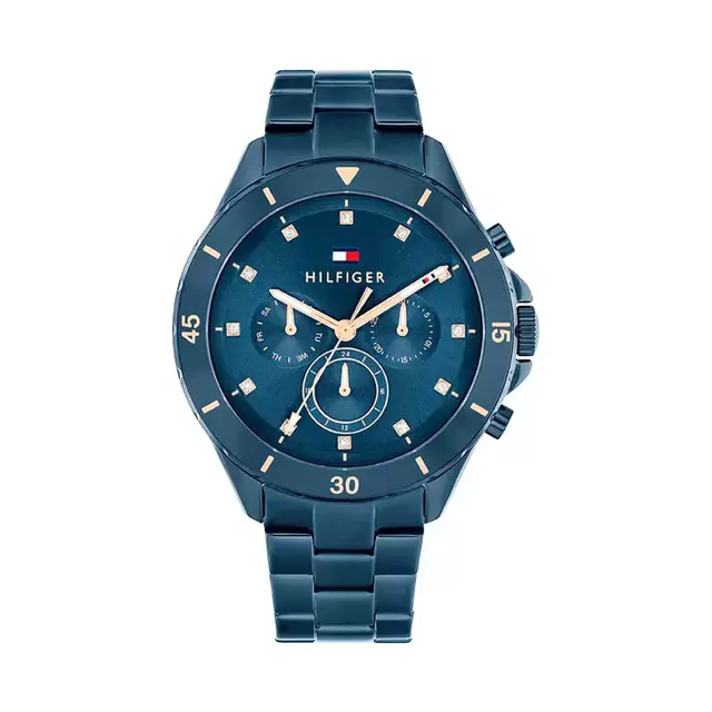 Reloj Tommy Hilfiger de malla de acero azul