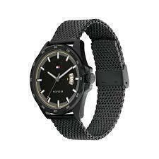 Reloj Tommy Hilfiger de malla de acero negro — imagen 2