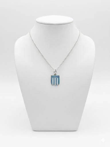Dije escudo de Racing Club de Avellaneda esmaltado - Plata 925