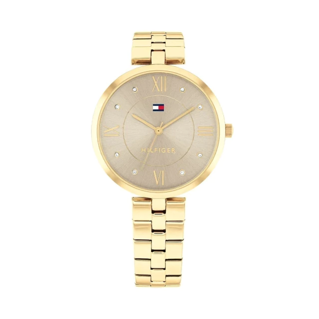 Reloj Tommy Hilfiger con malla de acero dorado