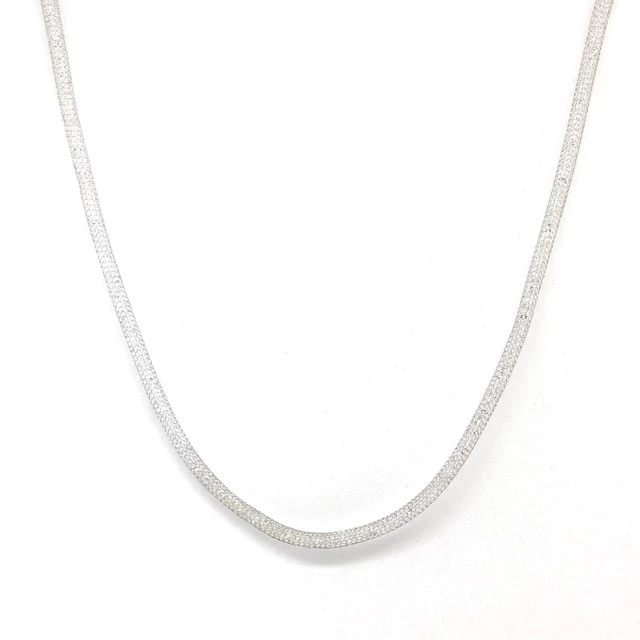 Collar Marylin malla de plata con Cristales Swaroski