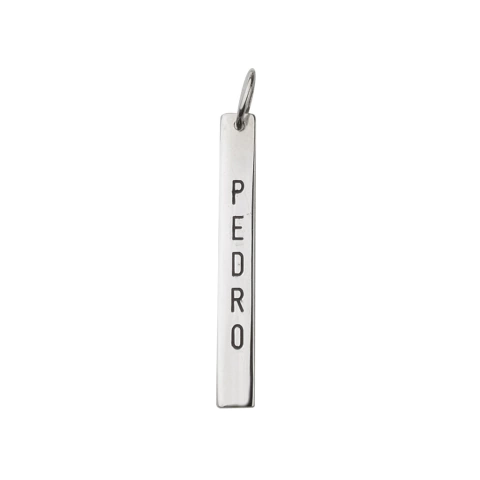 Dije Chapita para grabar nombres - Plata 925