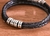 Pulsera de cuero y plata para agregar dijes