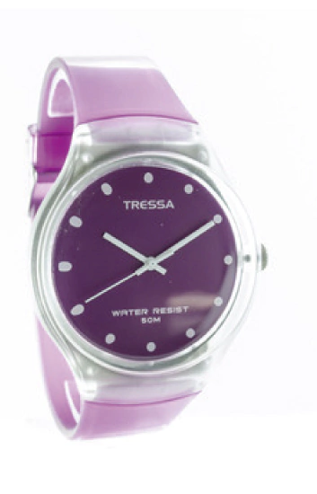 Reloj Tressa Unisex con malla de silicona.
