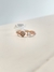 Anillo de plata rosé con cubics