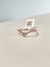 Anillo de plata rosé con cubics