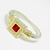 Anillo Guarda Griega 6 mm - Plata y oro con cubics. Varios colores disponibles. - comprar online