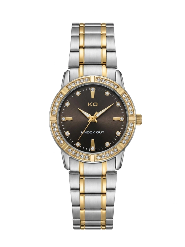 Reloj Knock Out de dama con malla de metal