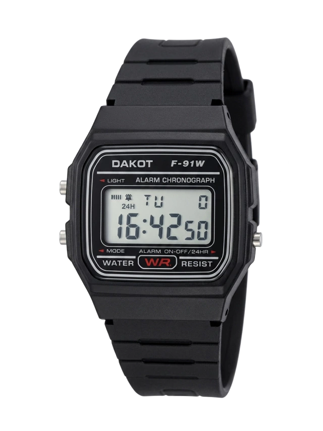 Reloj Dakot digital unisex retro con malla de silicona