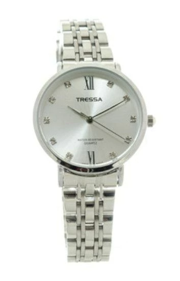 Reloj Tressa con malla de metal plateada - Mar