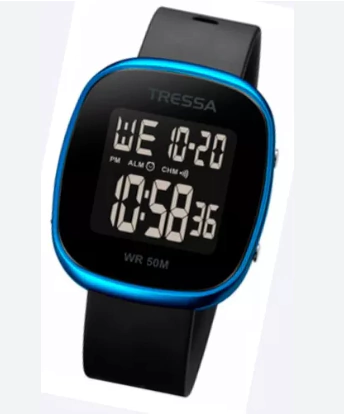 Reloj Tressa digital con malla de silicona - Tilo