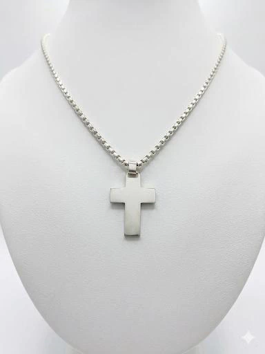 Dije Cruz chata lisa de plata grande