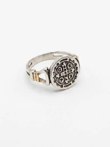 Anillo de plata y Oro - San Benito