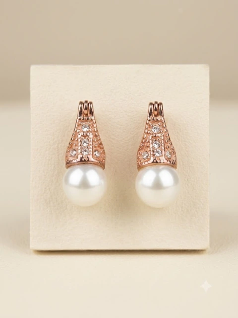 Aros colgantes Lady Di 8 mm -Acero gold