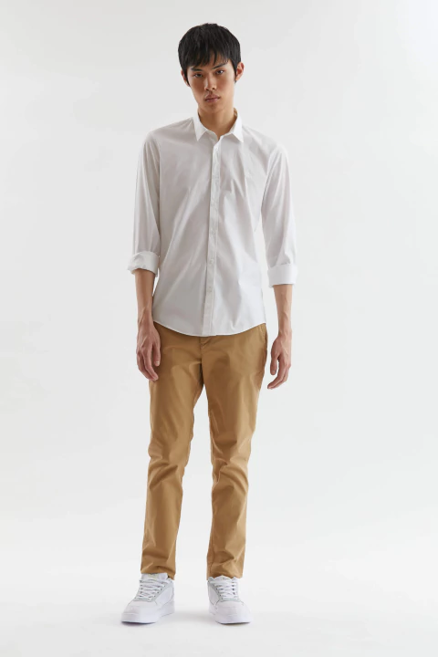 LS STRECH SOLID SHIRT PENGUIN