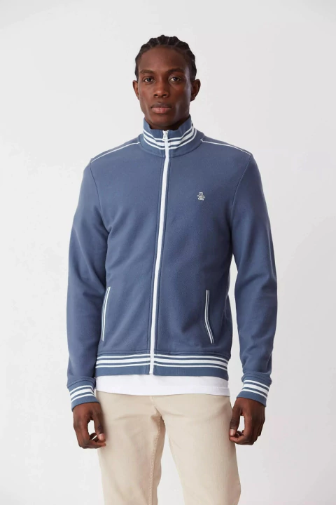 LS STRIPE CUFF TRACK JKT PENGUIN