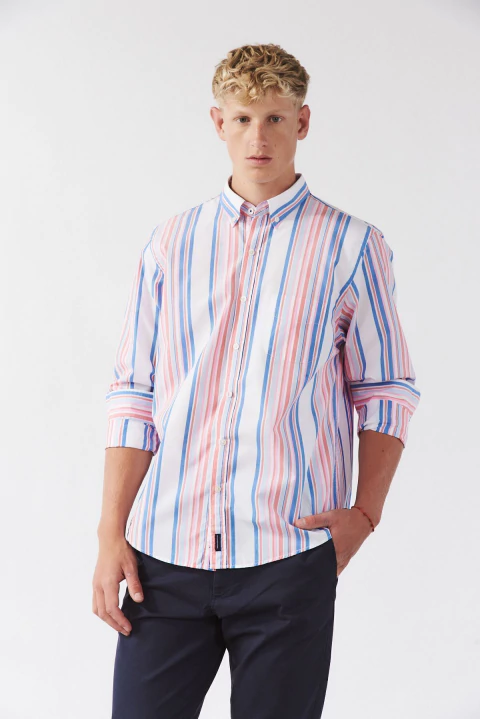 CAMISA CHINITA MULTIRAYAS M/L BENSIMON