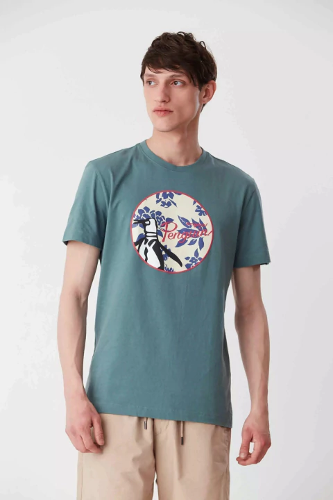 SS CIRCLE FLOWERS PETE TEE PENGUIN