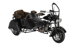 MOTO SIDECAR VINTAGE NEGRA - comprar online