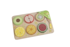 JUEGO ENCASTRE DE MADERA "CORTANDO FRUTAS APRENDO FRACCIONES" - comprar online