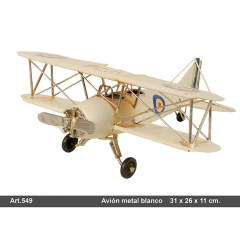 AVION METAL BLANCO - LeBebot.com