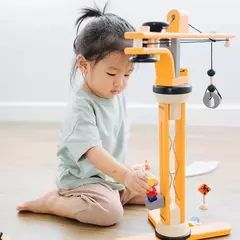 JUEGO DIDÁCTICO ¡Grúa giratoria con sistema de poleas!