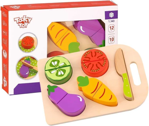 JUEGO DE MADERA "Cortando verduras" - comprar online