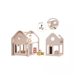 CASA DE MUÑECAS PORTÁTIL ¡De madera de Caucho! en internet