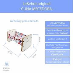 CUNA MECEDORA, para bebotes medianos - Lb812 - LeBebot.com