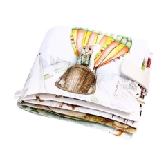 Imagen de LIBRO SENSORIAL DE TELA "NINA VIAJA EN GLOBO"