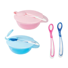 ¡CAMBIA DE COLOR! Set de Plato con Tapa y Cuchara - comprar online