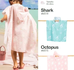 PONCHO TIBURÓN ¡Es de microfibra! en internet