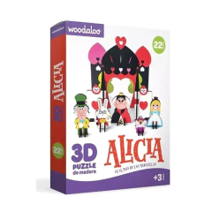 ROMPECABEZAS DE MADERA 3D "Alicia en el pais de las maravillas"