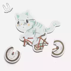 GATITO DE PASEO - Puzzle imantado - LeBebot.com
