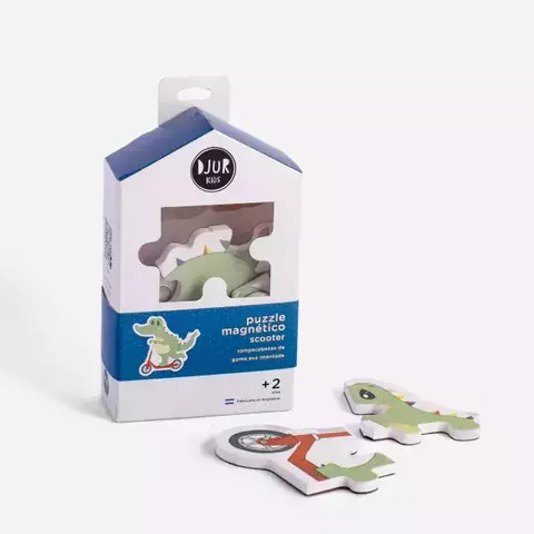 UN COCODRILO EN MONOPATÍN ¡Puzzle goma eva iman! - comprar online