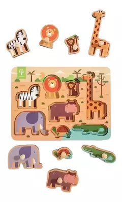 ROMPECABEZAS 3D MADERA "Animales de la selva" en internet