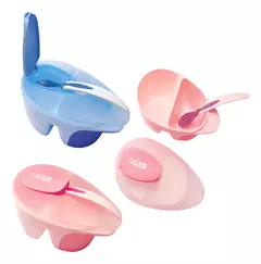 ¡CAMBIA DE COLOR! Set de Plato con Tapa y Cuchara